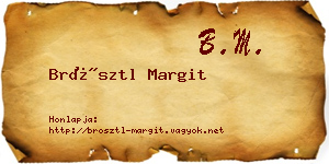 Brösztl Margit névjegykártya