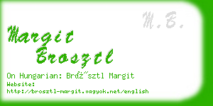 margit brosztl business card